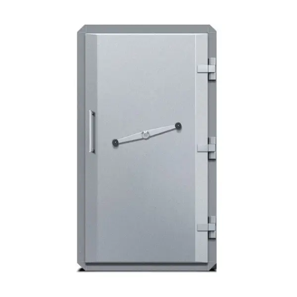 Vue intérieure de la porte de bunker para-souffle et étanche aux gaz 4.4 bar.