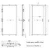 Schéma structurel de la porte de bunker 9 bar de dimensions standard 90x200 cm.