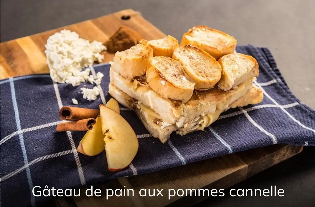 Repas sucré PRO-RATION : gâteau de pain aux pommes cannelle.