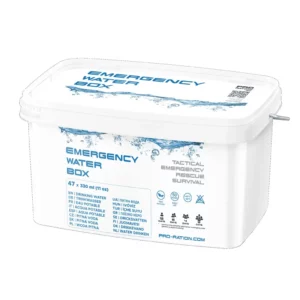 Eau longue conservation 50 ans | Emergency Water Box PRO-RATION