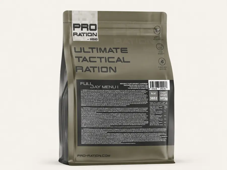 Ration alimentaire pour professionnels : Ultimate Tactical Full Day PRO-RATION.