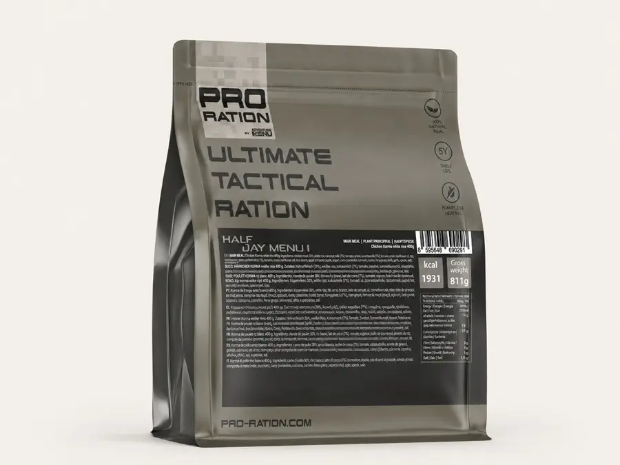 Ration alimentaire pour professionnels : Ultimate Tactical Half Day PRO-RATION.